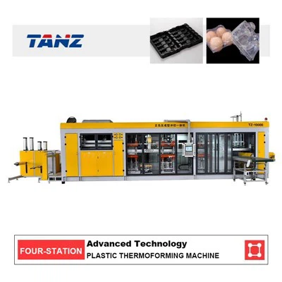 PET PP PS műanyag buborékfólia gép, négyállomásos műanyag hőformázó gép